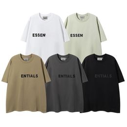 heren designer ess t-shirtkleding Wit essentialclothing Shirt paar korte mouwen high street loose Tide merk Ronde hals Letter zomer hoge losse trendkleding