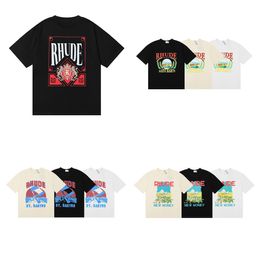 Camiseta de diseñador para hombre Camiseta gráfica Ropa de diseñador Mujer Algodón Cuello redondo Manga corta Camisetas Moda Skate High Street Letter Patrón Pintura Camisa para hombres Mujeres