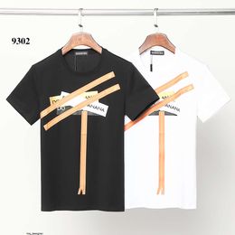dsquared2 dsquared 2 d2 dsq2 Вы Designer masculin T-shirt italien milan imprimé de mode Tshirt Summer noir blanc hip hop streetwear 100 coton tops plus taille 0534 dSquares dsqure