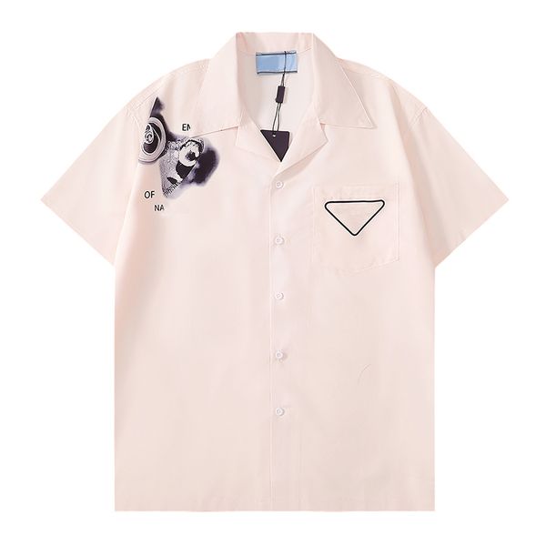 Mens Designer T-Shirt Revers Triangle Motif Chemises pour Femmes Mode Court Tee Couple Été De Luxe Preppy Style Hip Hop Vêtements
