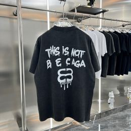Mens Designer T-shirt Lettre Imprimer Tees Hommes Femmes À Manches Courtes Hip Hop Style Noir Blanc T-shirts