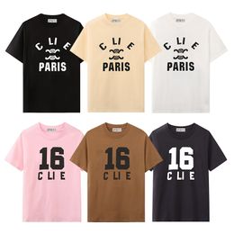 Heren Designer T-shirt Luxe Merk Ce T-shirts Heren Dames Korte ve T-shirts Zomer Causale Tees Hiphop Streetwear Tops Shorts Kleding Kleding Verschillende kleuren-7