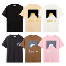 T-shirt de designer pour hommes Marque de luxe Rhu T-shirts Hommes Femmes T-shirts à manches courtes Chemises d'été Hip Hop Streetwear Tops Shorts Vêtements Vêtements Diverses couleurs-9