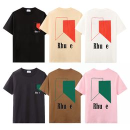 T-shirt de designer pour hommes Marque de luxe Rhu T-shirts Hommes Femmes T-shirts à manches courtes Chemises d'été Hip Hop Streetwear Tops Shorts Vêtements Vêtements Diverses couleurs-11