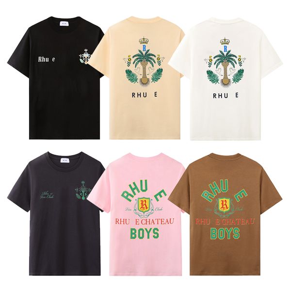 T-shirt de designer pour hommes Marque de luxe Rhu T-shirts Hommes Femmes T-shirts à manches courtes Chemises d'été Hip Hop Streetwear Tops Shorts Vêtements Vêtements Diverses couleurs-10