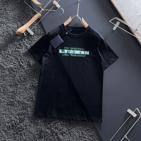 Camiseta de diseño para hombres ropa de camiseta de lujo camisetas para mujer letra de moda impresa cuello redondo algodón negro blanco camiseta de manga corta camisetas de playa CRD2404154