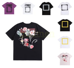 Mens Designer T -shirt Men Women Women Fashion Floral Geometric Print T Shirt Hip Hop korte mouw Summer Tops Grootte SXL6991915