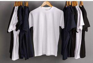 Herenontwerper T-shirt Pure kleur Wit T-shirt 100% katoenen dames T-shirt Crew Nek Korte mouwen