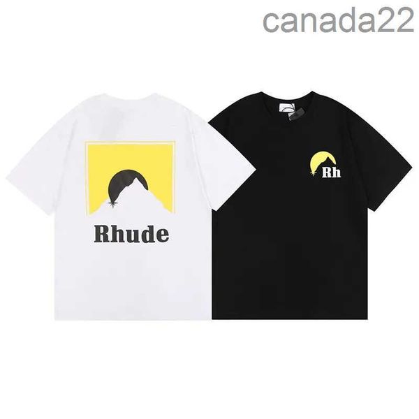 Diseñador para hombre camiseta Rhude Camisas casuales Hombre para mujer Camisetas de verano Mangas cortas Venta superior Hombres de lujo Ropa de Hip Hop Tamaños europeos Alta calidad Descuento barato PTQG