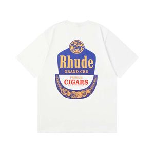 Designer pour hommes T-shirt Rhude Tshit Lettre de couples imprimés pour hommes et femmes Tshirt Cotton est lâche en été un large éventail d'options de style tshirts