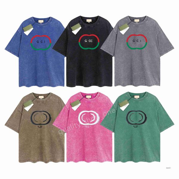 Camiseta de diseño para hombres Camasas Gu de verano Marca Vintage Retro Washed Tees Hombres de manga corta Hip Hop Streetwear Tops Clothing Clothing G-69 3YDV