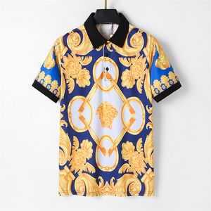 Camiseta de diseñador para hombre Camiseta de verano Camisa polo de algodón de moda Ropa de diseñador de High Street Polo de solapa de color sólido Camisetas Ropa de algodón de alta calidad más el tamaño Tees03