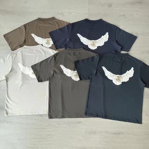 Camiseta de diseñador para hombre, camiseta designe, 260g de peso, tela de algodón puro, patrón de paloma unisex, venta al por mayor, 2 piezas, 5% de descuento