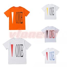 Designer pour hommes T-shirt V Friends Letter Imprimer Tees Big Men Men Short Hip Hop Style Black White Orange T-shirts SIZE S-XL