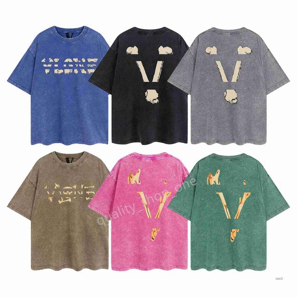 T-shirt pour hommes T-shirt vintage Retro Wasted V-shirt Brand T-shirts Femmes à manches courtes T-shirt Summer T-T-Hop Hop Hop Tops Shorts V-17 60rj
