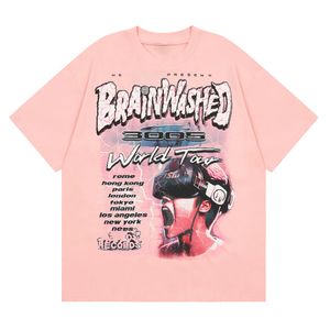 Designer pour hommes T-shirt pour femmes multiples couleurs gothiques vintage lavé tshirt hip hop riche motif imprimer tshirts d'été lâches pour la fête