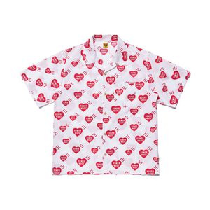 Herenontwerper T shirts mode 20SS Pocket korte mouw shirt vol liefde Hawaii losse casual high street s-xlmen's heren voor heren