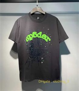 Camisetas de diseñador para hombre para hombre Sp5der Algodón de manga corta con estampado de araña Camisa 555 Geométrica Hip Hop Rock Camiseta gráfica suelta Haruku Street Camiseta 2888 YVV7