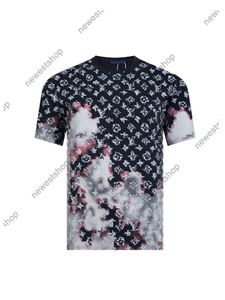 Designer masculin t-shirts italie lettre gradient imprimé tissu manche courte t-shirt coton oversize tee femme noire abricot vrai taille xs-l