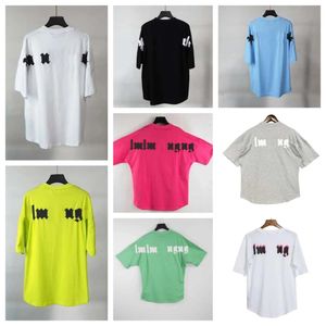 Hommes Designer T-shirts PA Été Lâche Casual Palmangel Tees Hommes Femmes Unisexe Couple Coton T-shirts Col Rond Manches Courtes Respirant Lettre Impression Top zb