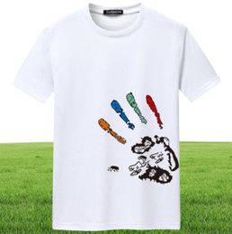 Mens créateurs t-shirts Slim Fit Summer Summer Streetwear Fashion Hand Palm Primp Cotton Tshirt Casual Mens Tee Shirt Plus 7276886