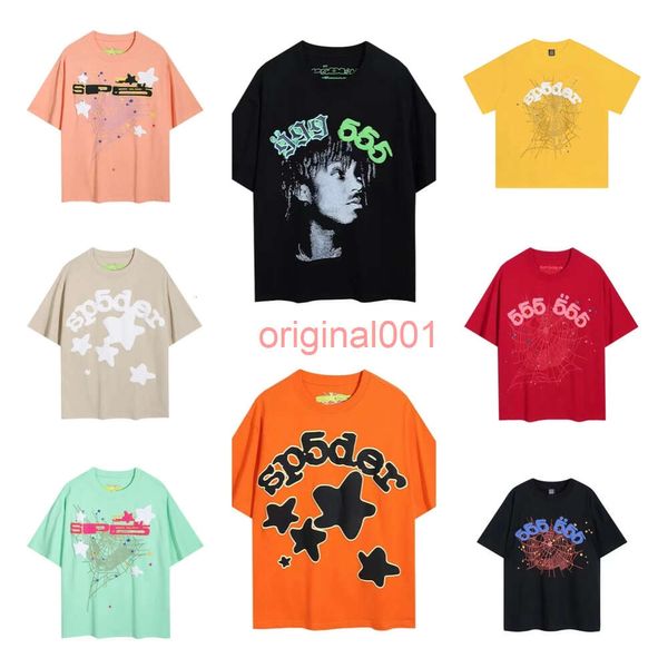 camisetas diseñador de hombre sp5der 5555 camiseta de algodón de manga corta asigna hip hop hop hop rock gráfico suelto jóvenes camisetas de camiseta para hombres