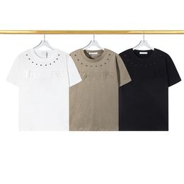 T-shirts pour hommes T-shirts T-shirt manche courte avec lettres 3D monogrammé en vrac adulte décontracté d'été