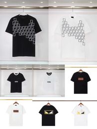 Camisetas de diseñador para hombre Ropa de verano blanca Moda casual Letra suelta corta -3XL