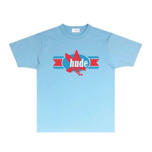 T-shirts de créateurs pour hommes T-shirts en coton pour femmes RH124 T-shirt à manches courtes imprimé aigle rouge et bleu taille de marque tendance S-XXL
