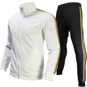 Survêtement de créateur pour hommes, ensemble de sport, sweat à capuche, sweat à capuche, polaire technique, col debout, veste cardigan, survêtement