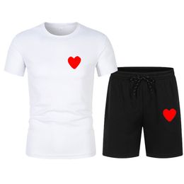 Saisies de survêtement pour hommes plus taille 3xl Luxury Two Piece Set 2024 Summer Brand Tenues imprimées en coton T-shirt de polo à manches courtes et shorts Suit de sport