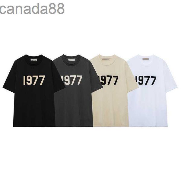 Mens Designer Tshirt Ess 1977 Chemise Femmes Lovers T Tops Casual Vêtements Saison d'été Lettre Graphique Homme Sweat-shirt Unisexe Haute Qualité Confort TR9D
