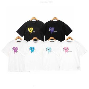 Mens Designer Tshirt T-shirts pour hommes Palms Spray Love Heart Print T-shirt à manches courtes Fashion Angels Women Graphic TeesX4NX