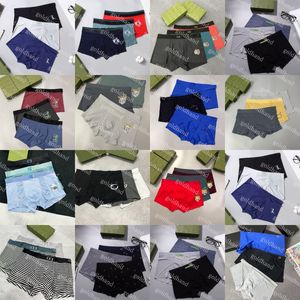 Herenontwerper Onderbroek Boxers Ice Silk Ademende onderaante Sexy Men Underwear 3pcs/Box