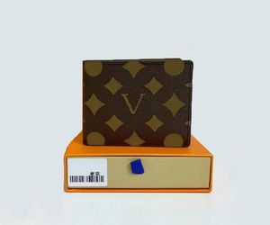 Portefeuille de designer pour hommes Luxurys Multiples sacs à main pour homme 10 couleurs Lettres de fleurs Titulaires de cartes courtes de haute qualité Plaid Petite pochette avec boîte d'origine Dustbag