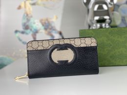 Portefeuille de designer pour hommes Luxurys Porte-monnaie Ophidia Porte-monnaie Double lettres imbriquées Marque Fermeture à glissière Longue porte-carte Homme de haute qualité Petite pochette avec boîte d'origine