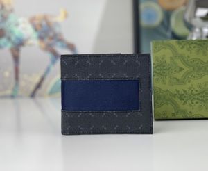 Heren designer portemonnee luxe Ophidia digram portemonnees dubbele letters korte kaarthouder hoogwaardige herenmode groen-rood webbing kleine clutch tas met originele doos