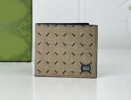 Heren designer portemonnee luxe Ophidia portemonnees klassieke dubbele letters korte kaarthouder hoogwaardige herenmode metalen merk kleine clutch tas met originele doos