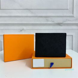 Heren Designer portemonnee dames portemonnee mode korte geruite portemonnee Complete set originele doos 3 kleuren houders