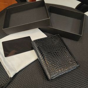 Heren Designer Wallets Crocodile Leather Luxury Card Holders European Style Slim Storage Bags Korte aktetassen Dames munten Portemonnees worden geleverd met dozen