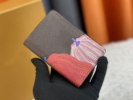 Heren designer portemonnees luxe Macassar korte portemonnee klassieke-flowe brief-pompoen kaarthouders hoogwaardige herenmode kleine clutch tas met originele doos