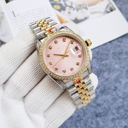 Heren designerhorloge Volautomatische mechanische horloges 36 mm Dameshorloges Roze diamanten kast Mode-polshorloge