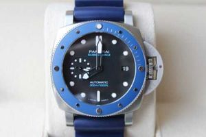 Heren designer horloge luxe merk PAM1209 Luminodor Submersible Azzurro 42 mm met DOOS!WAUW!!