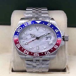 heren designer horloges SS meteoriet oppervlaktebeweging horloges blauw rood Pepsi automatisch GMT uurwerk Limited horloge Orologio di Lusso 232s