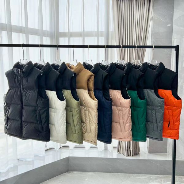 Diseñador para hombre Invierno para hombre Chaqueta acolchada Chaleco Insignia de moda Parkas con capucha Ropa para hombres Invierno Estilo múltiple Abajo Sin mangas Chalecos cálidos al aire libre Tamaño S-2XL