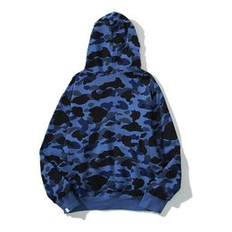 Sweats à capuche à glissière pour hommes Sweatshirts Shark Sweats à capuche Bleu Hip Hop Streetwear Vêtements Sweatshirts Top Haute Qualité Mens Femme Hiver Sweatshirts Lâche Coton