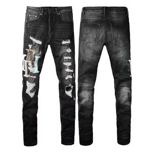 Hommes Designers Jeans évasés Hip Hop épissé Jeans évasés en détresse déchiré Slim Fit Denim pantalon Mans Streetwear pantalon lavé taille 28-40 843416356