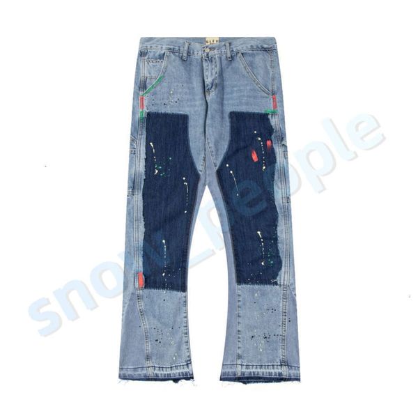 Designers pour hommes concepteurs hip hop jeans évasé en détresse en détresse Slip Fit Denim pantalon Streetwear Washed Pantal