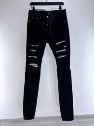 Heren ontwerpers Jeans heren Jean Hombre broek zwart Patchwork Ripped Voor Trend Brand Motorbroek Heren Skinny