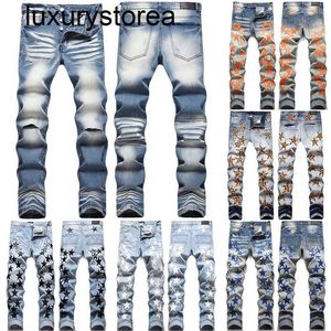 Hommes Designers Miris Jeans Distressed Ripped Biker Slim Denim Droit Pour Hommes S Imprimer Femmes Armée Mode Mans Pantalon Skinny